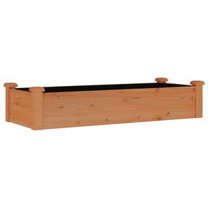 vidaXL Lit sur&eacute;lev&eacute; de jardin doublure 120x45x25 cm bois massif sapin
