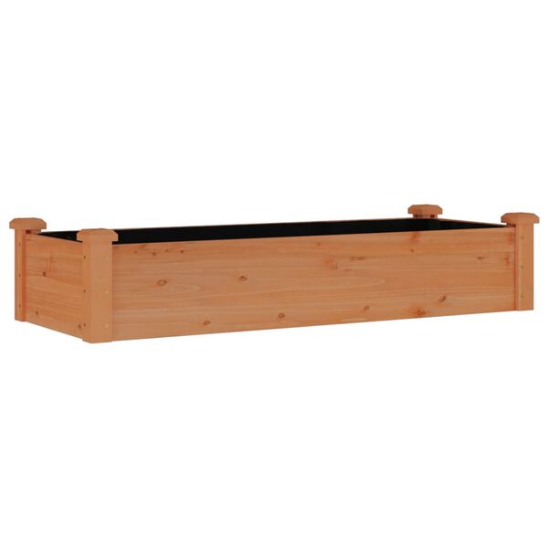 vidaXL Lit sur&eacute;lev&eacute; de jardin doublure 120x45x25 cm bois massif sapin