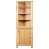 vidaXL Armoire d'angle 59x36x180 cm Bois de ch&ecirc;ne massif