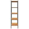 vidaXL &Eacute;tag&egrave;re &agrave; 5 niveaux noir et ch&ecirc;ne 80x40x163 cm