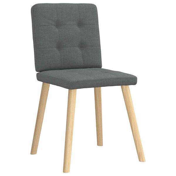 vidaXL Chaises &agrave; manger lot de 4 gris fonc&eacute; tissu
