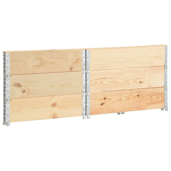 vidaXL Colliers de palette 3 pcs 100x100 cm Bois de pin solide