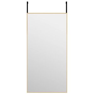vidaXL Miroir de porte Dor&eacute; 40x80 cm Verre et aluminium