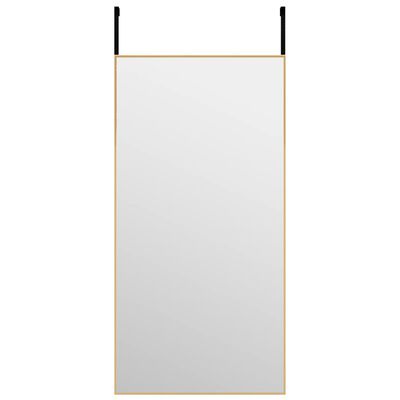 vidaXL Miroir de porte Doré 40x80 cm Verre et aluminium