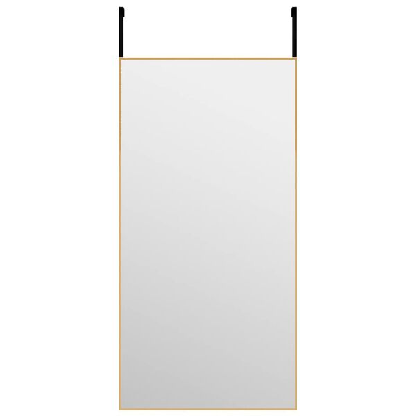 vidaXL Miroir de porte Dor&eacute; 40x80 cm Verre et aluminium