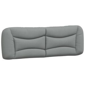 vidaXL Coussin de t&ecirc;te de lit Hvar gris clair 152 cm tissu