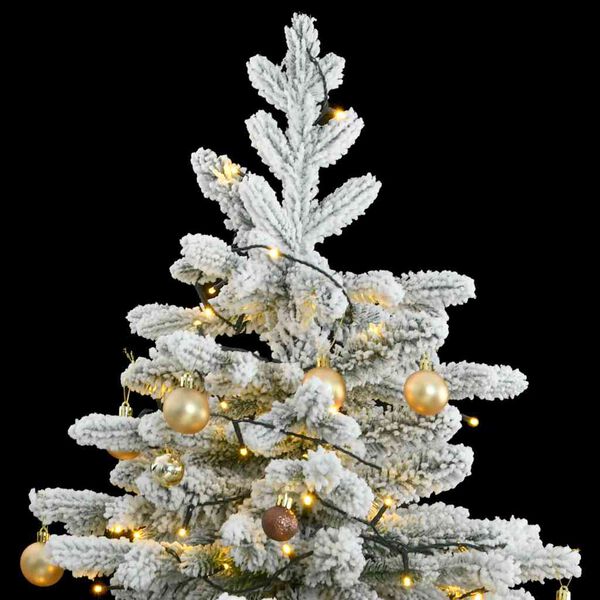 vidaXL Sapin de No&euml;l artificiel articul&eacute; 300 LED et boules 210 cm