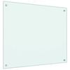 vidaXL Dosseret de cuisine Blanc 70x60 cm Verre tremp&eacute;