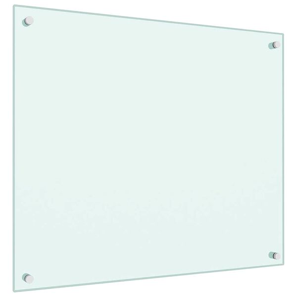 vidaXL Dosseret de cuisine Blanc 70x60 cm Verre tremp&eacute;