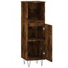 vidaXL Armoire de bain chêne fumé 30x30x100 cm bois d'ingénierie