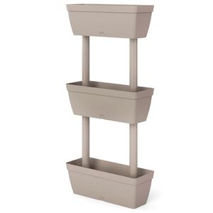 vidaXL Jardini&egrave;res 3 pcs 100 cm Taupe