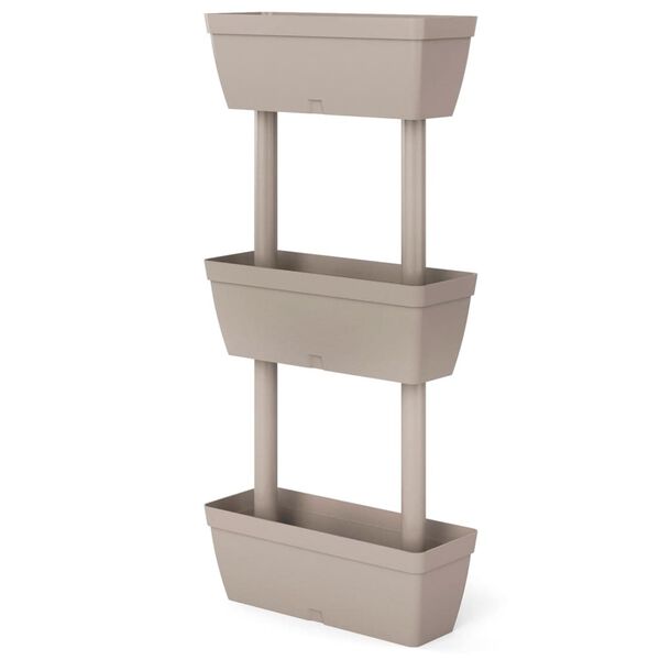 vidaXL Jardini&egrave;res 3 pcs 100 cm Taupe