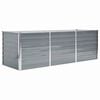 vidaXL Lit sur&eacute;lev&eacute; de jardin Acier galvanis&eacute; 240x80x77 cm Gris