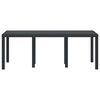 vidaXL Table de Jardin Anthracite 200 x 100 x 73 cm polyrotin