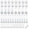 vidaXL Ensemble de boules de No&euml;l 100 pcs 3/4/6 cm Argent&eacute;