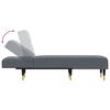 vidaXL Chaise longue gris foncé velours