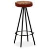 vidaXL Tabourets de bar lot de 2 cuir v&eacute;ritable