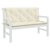 vidaXL Coussin de banc de jardin blanc crème tissu oxford