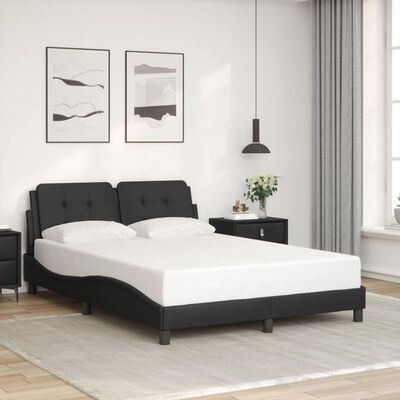 vidaXL Cadre de lit sans matelas noir 137x190 cm similicuir