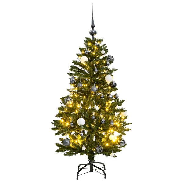 vidaXL Sapin de No&euml;l artificiel articul&eacute; 150 LED et boules 150 cm