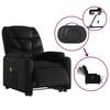 vidaXL Fauteuil inclinable de massage électrique noir similicuir