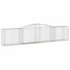 vidaXL Paniers &agrave; gabions arqu&eacute;s 8 pcs 400x50x80/100 cm Fer galvanis&eacute;