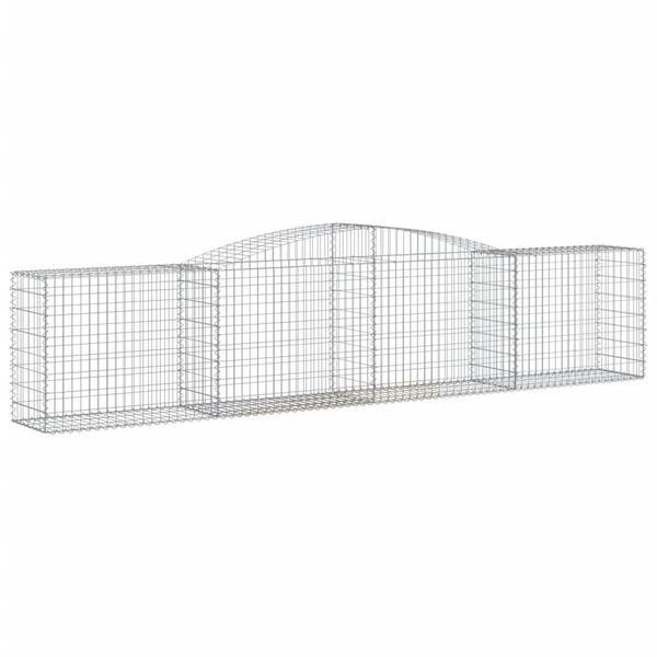 vidaXL Paniers &agrave; gabions arqu&eacute;s 8 pcs 400x50x80/100 cm Fer galvanis&eacute;
