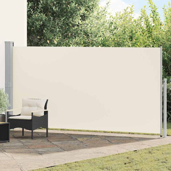 vidaXL Auvent lat&eacute;ral r&eacute;tractable 160 x 500 cm Cr&egrave;me