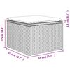 vidaXL Tabouret de jardin avec coussin gris 55x55x37 cm r&eacute;sine tress&eacute;e