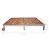 vidaXL Chaise longue double bois d'acacia solide