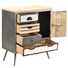 vidaXL Buffet Bois de manguier massif et acier 65x33x76 cm