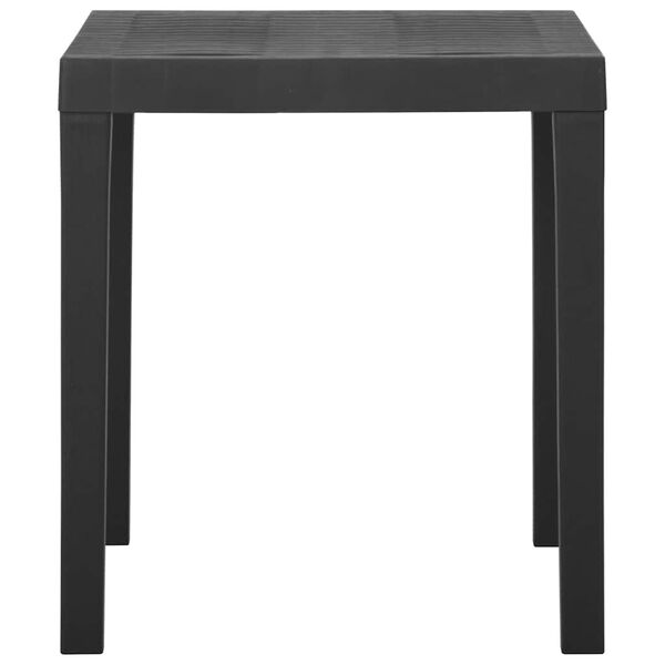 vidaXL Table de jardin Gris 79x65x72 cm Plastique