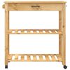 vidaXL Chariot de cuisine MONZA 84x40x88,5 cm bois massif de pin