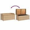 vidaXL Banc de rangement m&eacute;lange beige r&eacute;sine tress&eacute;e et bois d'acacia