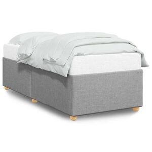 vidaXL Cadre de lit sans matelas gris clair double tissu