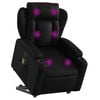 vidaXL Fauteuil inclinable de massage noir similicuir