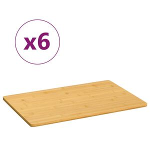 vidaXL Assiettes de petit-d&eacute;jeuner 6 pcs 35x23x0,8 cm bambou