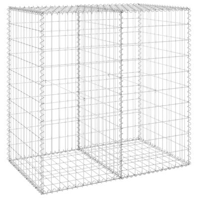 vidaXL Mur en gabion avec couvercles Acier galvanisé 100x60x100 cm