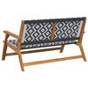 vidaXL Mobilier de jardin Noir et Blanc 122 x 78 x 73 cm
