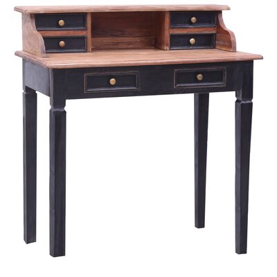 vidaXL Bureau avec tiroirs 90x50x101 cm bois de récupération solide