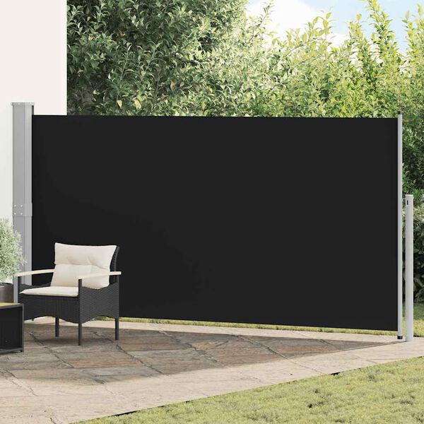 vidaXL Auvent lat&eacute;ral r&eacute;tractable 160 x 500 cm Noir