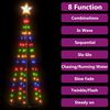 vidaXL Sapin de No&euml;l c&ocirc;ne 84 LED color&eacute; d&eacute;coration 50x150 cm