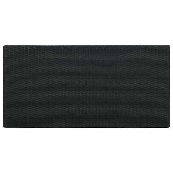 vidaXL Ensemble de bar de jardin 5 pcs et coussins Résine tressée Noir