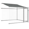 vidaXL Cage pour chien avec toit et portes gris 4x2x2m acier galvanisé