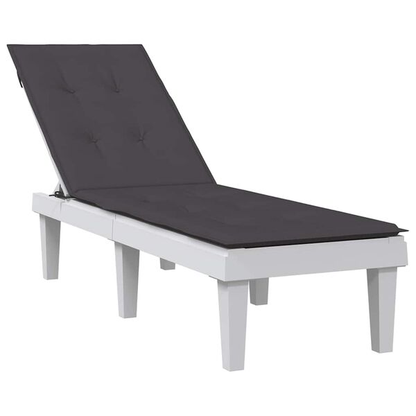 vidaXL Coussin de chaise longue anthracite m&eacute;lang&eacute; (75+105) x 50 x 4 cm