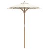 vidaXL Parasol de jardin Blanc crème 150 x 150 x 210 cm Bambou