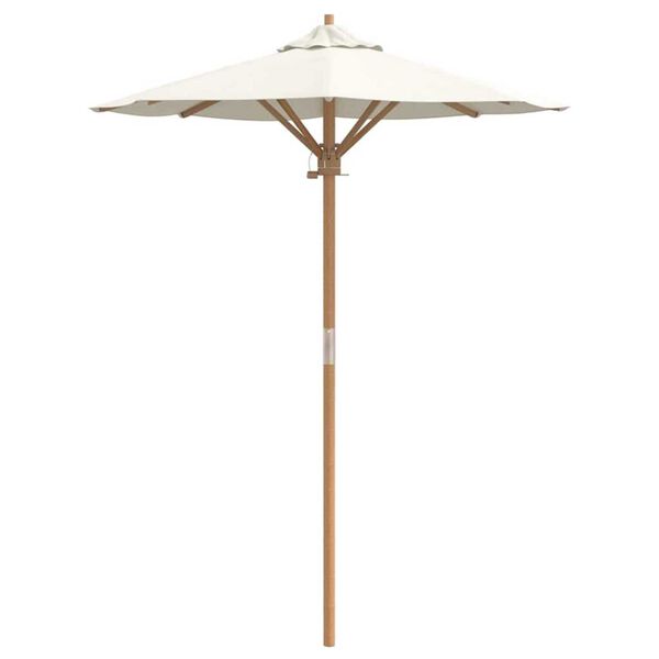 vidaXL Parasol de jardin Blanc crème 150 x 150 x 210 cm Bambou