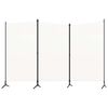 vidaXL Cloison de s&eacute;paration 3 panneaux Blanc 260x180 cm Tissu