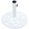 vidaXL Socle de parasol Blanc 9 kg 40 cm Fonte