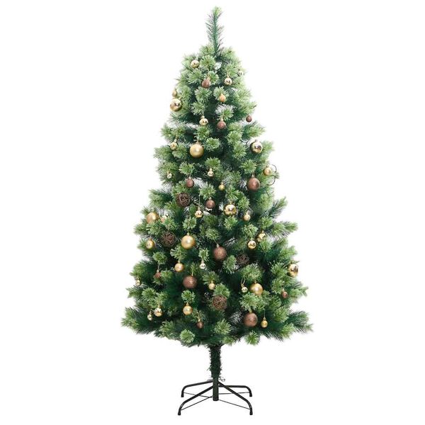 vidaXL Sapin de No&euml;l artificiel articul&eacute; 300 LED et boules 180 cm